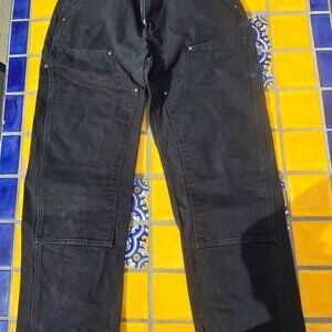 Carhartt B136 - Dble Front Washed Duck Original Fit Pant Factory 2nds-Blk 34x32